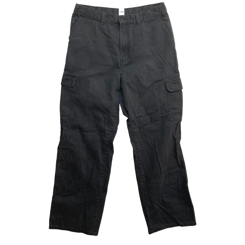Dickies Cargo Pants Mens 32x30 Black Cotton Utility Workwear 23214RBK